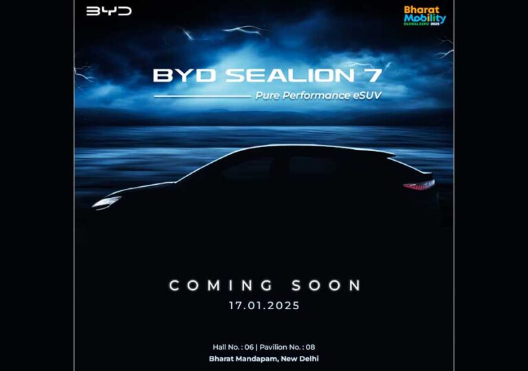 BYD India will showcase SEALION 7 and a range of sustainable innovations at the Bharat Mobility Global Expo 2025.