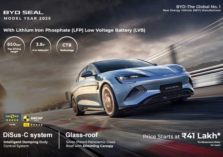 Byd India launched 2025 seal electric sedan, which is priced at ₹ 41 lakh vampires